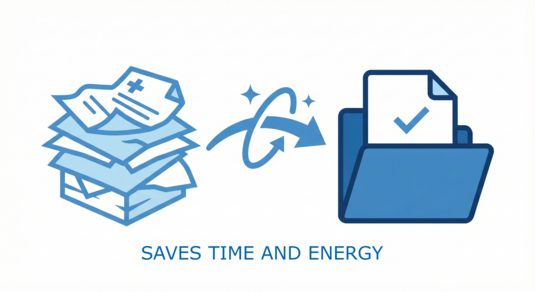 Clock and efficiency icons